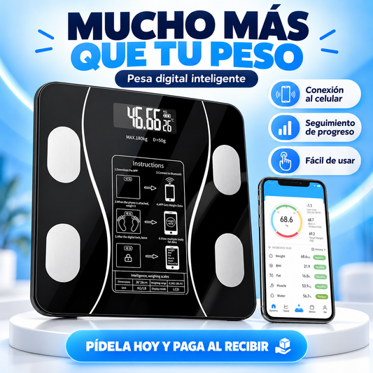 Pesa Digital Inteligente con Análisis Corporal Completo