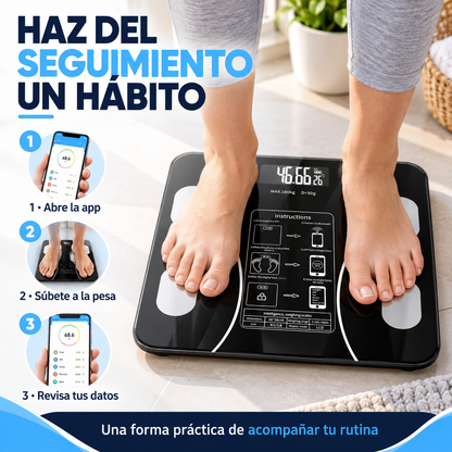 Pesa Digital Inteligente con Análisis Corporal Completo